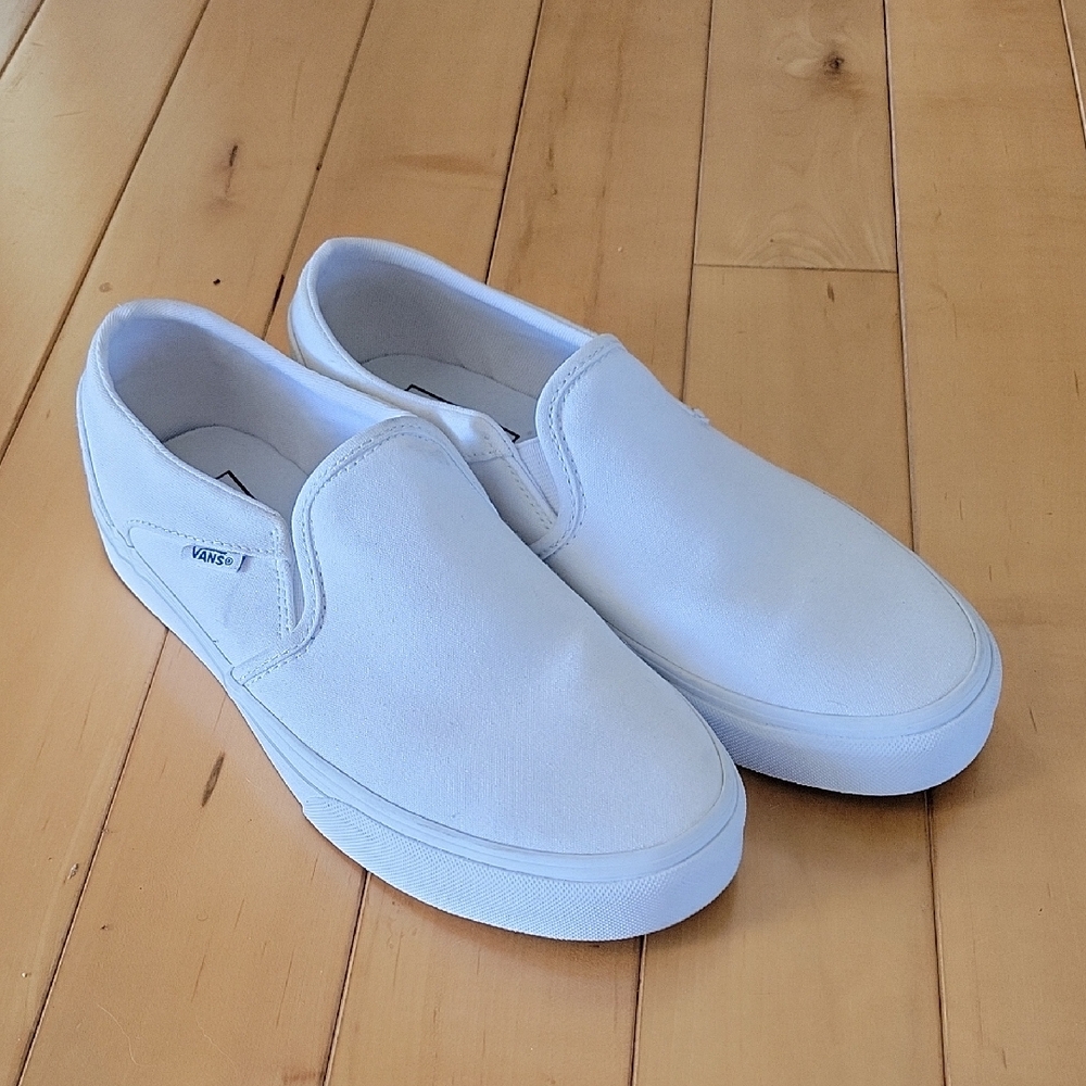 Vans Womens White Slip-On Shoes